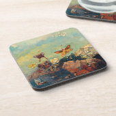 オディロンレドン蝶ヴィンテージ象徴芸術 コースター (左側)