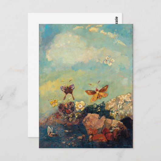 オディロンレドン蝶ヴィンテージ象徴芸術 ポストカード (正面/裏面)