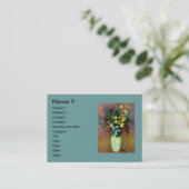 オディロン・リドンの花瓶（1914年） 名刺 (スタンド正面)