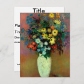 オディロン・リドンの花瓶(1914年) 招待状 (正面/裏面)