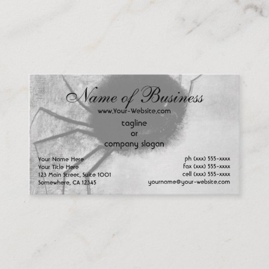 オディロン・ルドンの『微笑む蜘蛛』 名刺 (正面)