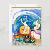 オディロン・ルドン - 緑の怪物を駆るアポロ ポストカード (正面/裏面)