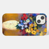 オディロン・ルドン「花の盛られた白い花瓶」 iPhoneケース (裏面横)