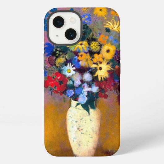 オディロン・ルドン「花の盛られた白い花瓶」 iPhoneケース (裏面)