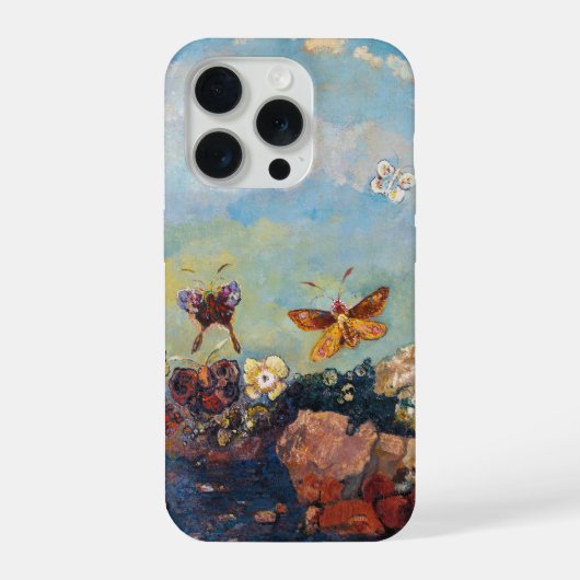 オディロン・ルドン、蝶々、1910年 iPhoneケース (裏面)