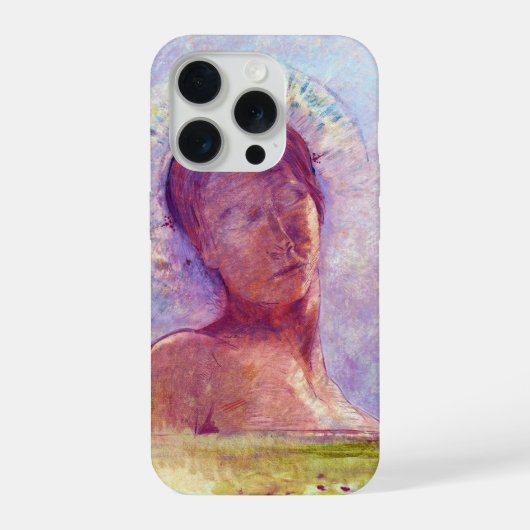 オディロン・ルドン、閉じた目 1889 iPhoneケース (裏面)
