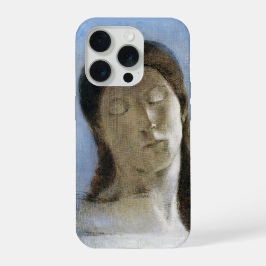 オディロン・ルドン、閉じた目 1890 iPhoneケース (裏面)
