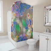 オディロン・レドンの抽象芸術の花背。 シャワーカーテン (インサイチュ)