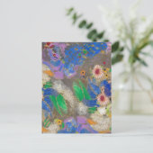 オディロン・レドンの抽象芸術の花背。 ポストカード (スタンド正面)