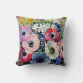 オディロン・レドン・アネモネの花 – ファインアートの象徴 クッション (正面)