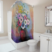 オディロン・レドン・アネモネス – ファインアート象徴主義 シャワーカーテン (インサイチュ)