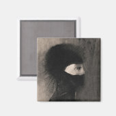 オディロン・レドン・アーマー。ダークウーマン顔象徴主義 マグネット (正面/裏面)