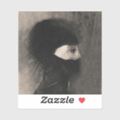 オディロン・レドン・アーマー。ダークウーマン顔象徴芸術 シール (シート)