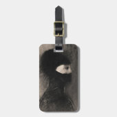 オディロン・レドン・アーマー。ダークウーマン顔象徴芸術 ラゲッジタグ (正面縦)