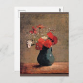 オディロン・レドン – カーネーションと赤ちゃんの息、 ポストカード (正面/裏面)