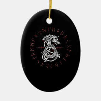 オディンケルト系ノールンのフェニリールウルフ動揺して セラミックオーナメント