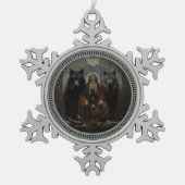 オディンズウォルフオーナメント スノーフレークピューターオーナメント (正面)