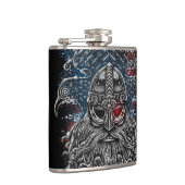 オディンラヴェンスと剣バイキング神話USA国旗 フラスク (右)