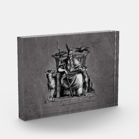 オディンラヴェンスの石座バイキング神話 フォトブロック (左)