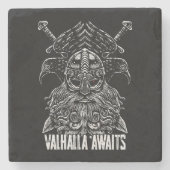 オディンラヴェンスバイキング神話ヴァルハラが待つ ストーンコースター (正面)