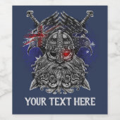 オディンラヴェンス剣バイキング神話オーストラリア国旗 ワインラベル (シングルラベル)