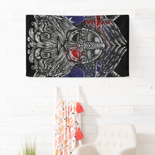 オディンラヴェンス剣バイキング神話オーストラリア国旗 横断幕 (インサイチュ)