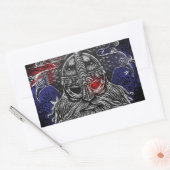 オディンラヴェンス剣バイキング神話オーストラリア国旗 長方形シール (封筒)