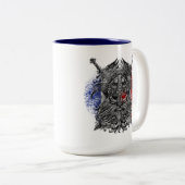 オディンラヴェンス剣バイキング神話フランス国旗 ツートーンマグカップ (正面右)