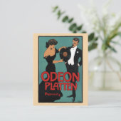 オデオン・プラッテン・ドイツ・ヴィンテージ・ポスター1900 ポストカード (スタンド正面)