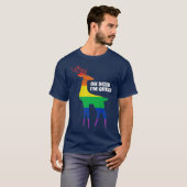 オデオ 私はクィア LGBT レインボー ゲイ プライド Tシャツ (正面フル)