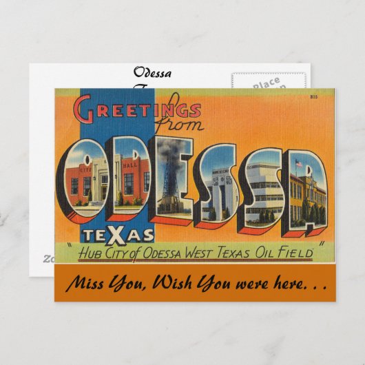 オデッサからの挨拶 ポストカード (正面/裏面)