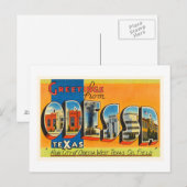 オデッサテキサス州TXオールドヴィンテージトラベル土産 ポストカード (正面/裏面)