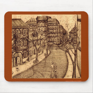 オデッサ都市都市グラフィックアートのmousepad マウスパッド