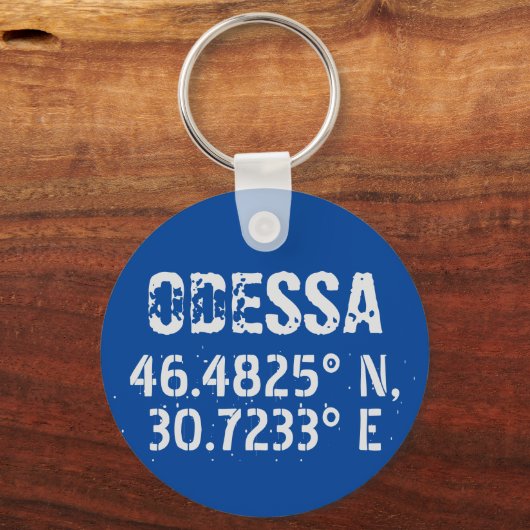 オデッサ・ウクライナ緯度動揺して度 キーホルダー (正面)