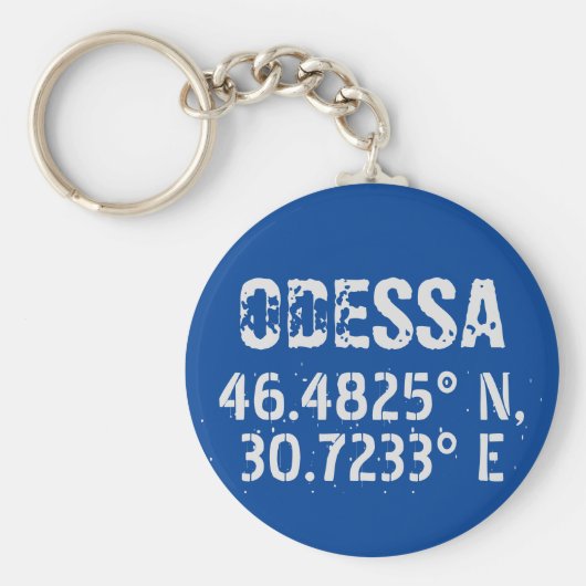 オデッサ・ウクライナ緯度動揺して度 キーホルダー (正面)
