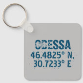 オデッサ・ウクライナ緯度動揺して度 キーホルダー (正面)
