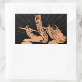 オデッセイをホームラン 長方形シール (バッグ)