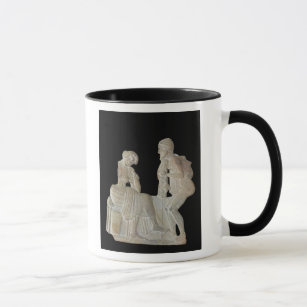 オデュッセウスおよびペネロペを描写するレリーフ、浮き彫り マグカップ