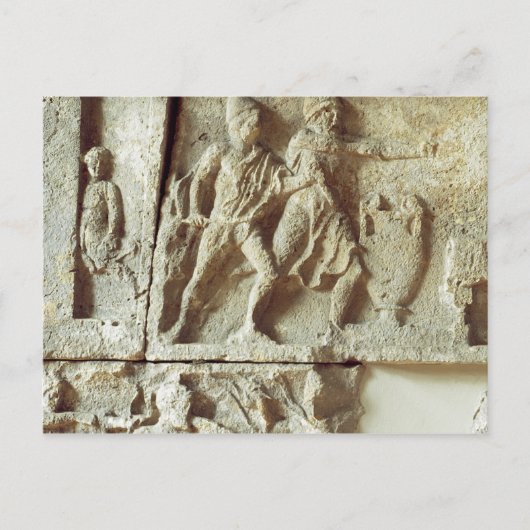 オデュッセウスが妻の求婚者たちを発見する ポストカード (正面)