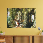 オデュッセウスとカリプソの幻想的な洞窟 キャンバスプリント (インサイチュ (リビング))