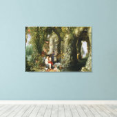 オデュッセウスとカリプソの幻想的な洞窟 キャンバスプリント (インサイチュ (ウッドフロア))