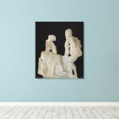 オデュッセウスとペネローペを描いたレリーフ、 浮き彫り キャンバスプリント (インサイチュ (ウッドフロア))