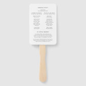 オデルフィアモダンスクリプトエレガントな結婚式プログラム ハンドファン (裏面)