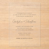 オデルフィモダンア文字ミニマルエレガントな結婚式 アクリル招待状 (正面)