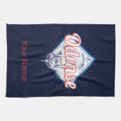 オデンセスシティデンマークレトロバイキングヴィンテージ土産 キッチンタオル (横)