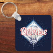 オデンセスシティデンマークレトロバイキングヴィンテージ土産 キーホルダー (正面)