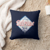 オデンセスシティデンマークレトロバイキングヴィンテージ土産 クッション (ブランケット)