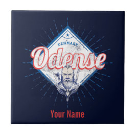 オデンセスシティデンマークレトロバイキングヴィンテージ土産 タイル