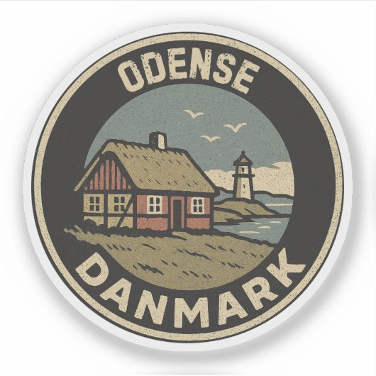 オデンセ デンマーク Danmark  シール (正面)