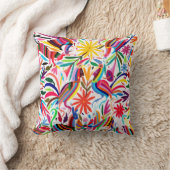 オトミカラフルプリント、フローラ/動物パターン クッション (ブランケット)